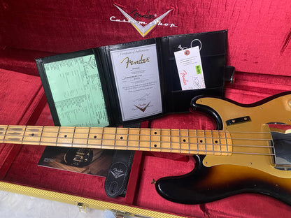 NEW! Fender Custom Shop 1958 Precision Bass Journeyman Relic - 2-Tone Sunburst - Authorized Dealer - 8.9lbs - G07769