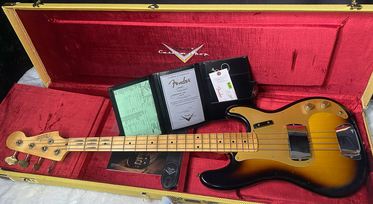 NEW! Fender Custom Shop 1958 Precision Bass Journeyman Relic - 2-Tone Sunburst - Authorized Dealer - 8.9lbs - G07769