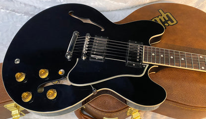 NEW ! Gibson ES-335 50s Semi-Hollowbody Electric Guitar - Ebony - Authorized Dealer - 7.7 lbs - G07038
