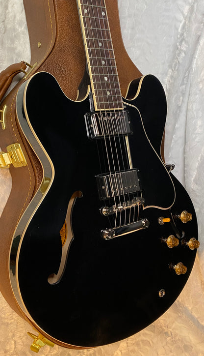 NEW ! Gibson ES-335 50s Semi-Hollowbody Electric Guitar - Ebony - Authorized Dealer - 7.7 lbs - G07038