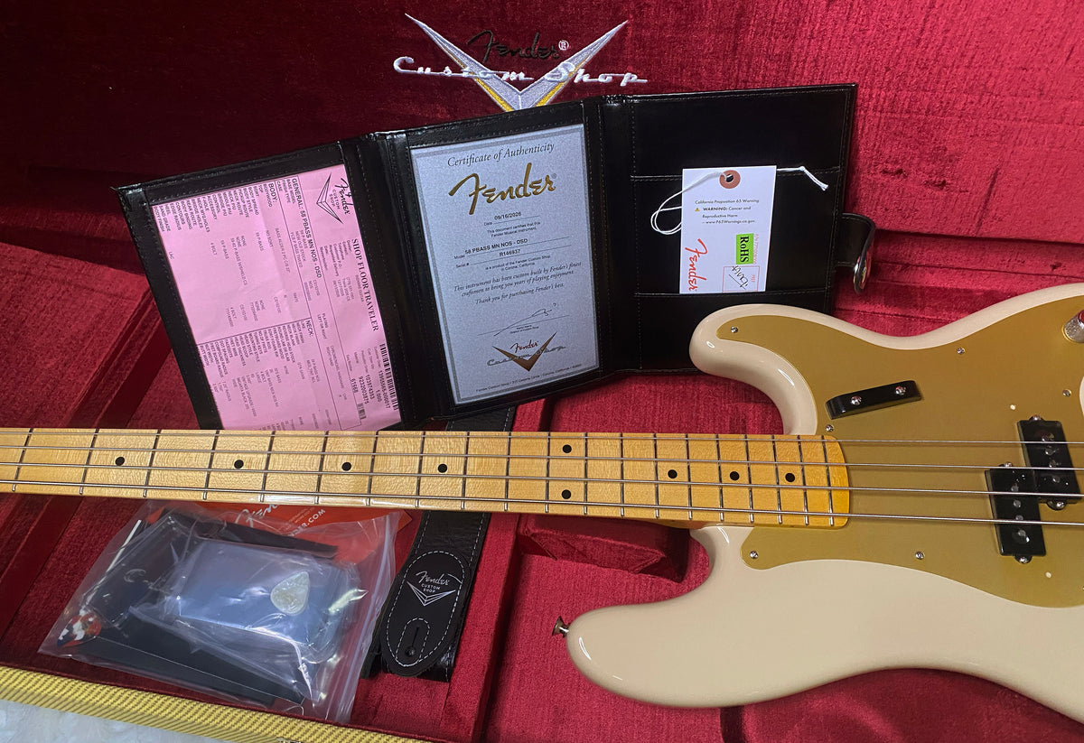 NEW! Fender Custom Shop 1958 Precision Bass NOS Finish - Desert Sand - Authorized Dealer - 8.7lbs - G07770