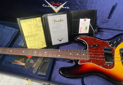 NEW! Fender Custom Shop 64 Jazz Bass NOS - Sunburst - 9.5 lbs - Authorized Dealer - G07763