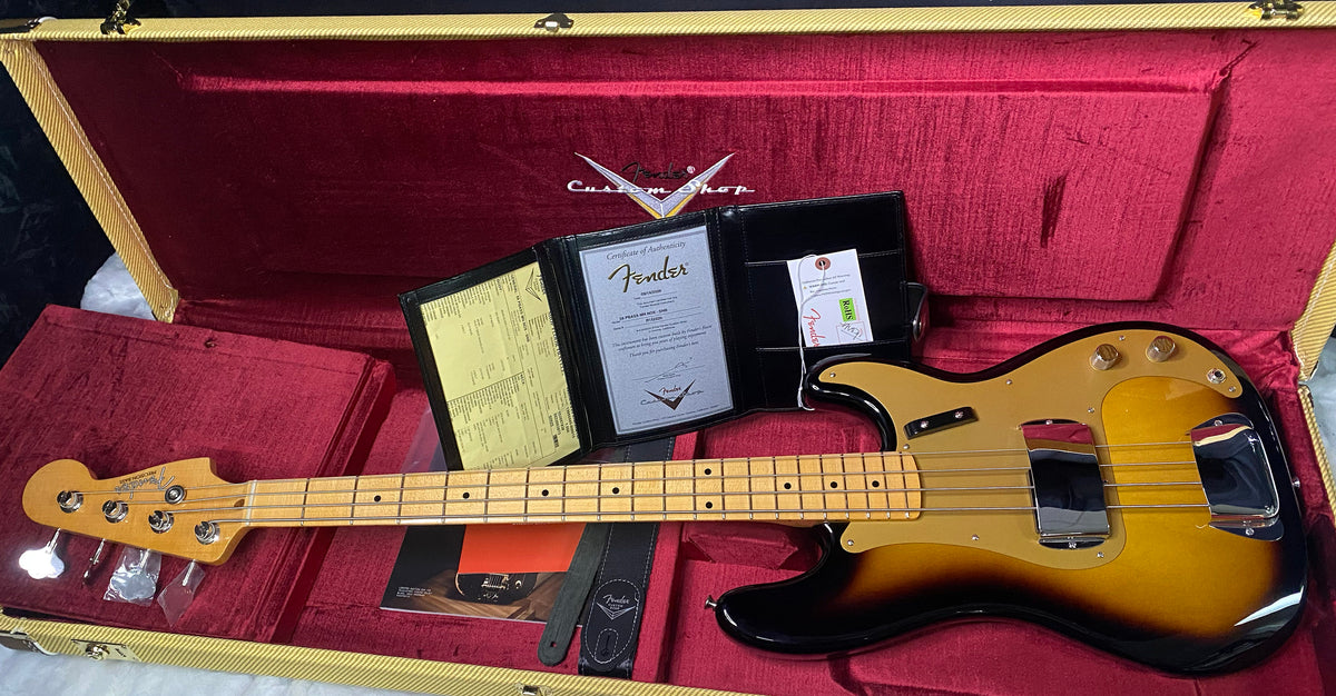 NEW! Fender Custom Shop 1958 Precision Bass NOS Finish - 2-Tone Sunburst - Authorized Dealer - 9.2lbs - G07764