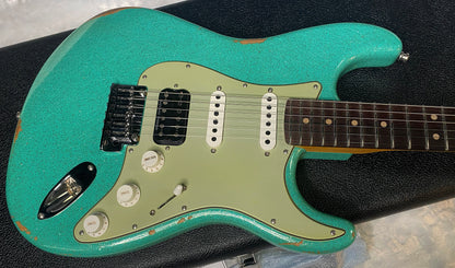 NEW! Fender Custom Shop Custom Deluxe HSS S-1 Stratocaster Relic - Seafoam Green Sparkle - Authorized Dealer - 7.9 lbs - G06386