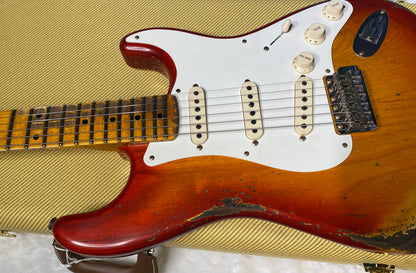 NEW! Fender 1957 Stratocaster Heavy Relic Custom Shop - Aged Cherry Sunburst - Only 7.25lbs - G06387