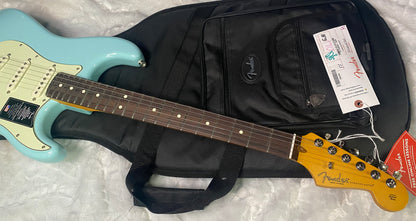 NEW! Fender Limited Edition American Professional Classic Stratocaster featuring the Silent System - Daphne Blue - 7.75lbs - Authorized Dealer - G07782