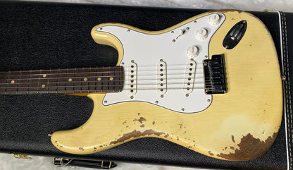 NEW! Fender Custom Deluxe Strat Heavy Relic - Aged Vintage White - Matching Peg Head - Authorized Dealer - 7.25lbs - G06378