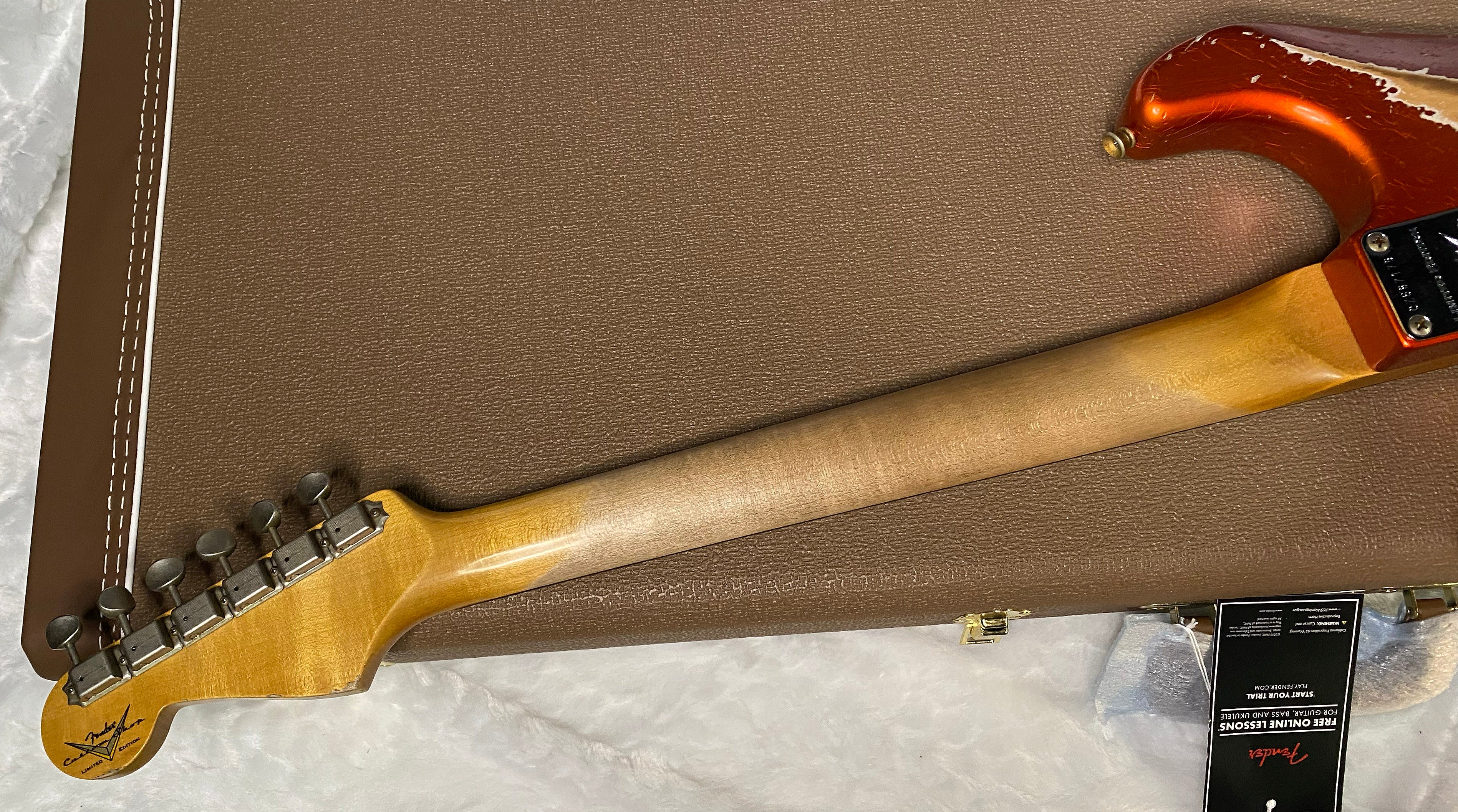 NEW! Fender Custom Shop 62 Heavy Relic Stratocaster - Candy Tangerine Finish - Authorized Dealer - Modern Spec - Handwound Pick Ups - 7.75 lbs - G06376