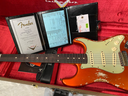 NEW! Fender Custom Shop 62 Heavy Relic Stratocaster - Candy Tangerine Finish - Authorized Dealer - Modern Spec - Handwound Pick Ups - 7.75 lbs - G06376
