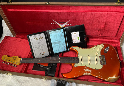 NEW! Fender Custom Shop 62 Heavy Relic Stratocaster - Candy Tangerine Finish - Authorized Dealer - Modern Spec - Handwound Pick Ups - 7.75 lbs - G06376