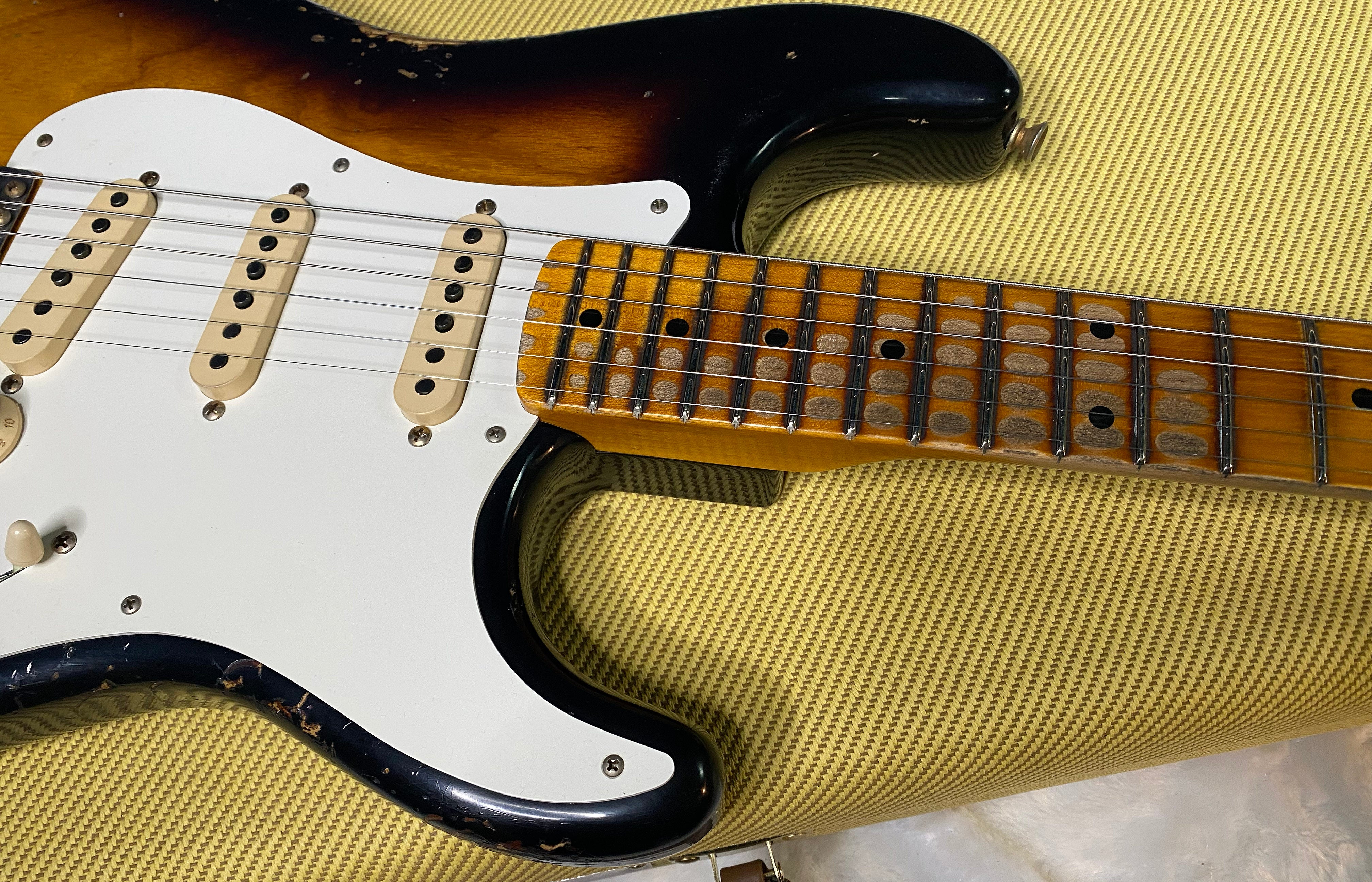 NEW! Fender 1957 Stratocaster Reissue - Heavy Relic - Aged 2-Color Sunburst - Custom Shop - Only 7.25lbs - Authorized Dealer - G06783