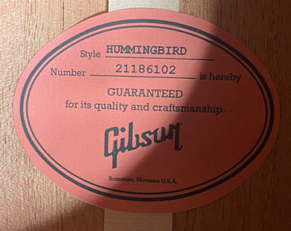 NEW ! Gibson Hummingbird Original - Antique Natural 4.7 lbs - Acoustic Electric - Authorized Dealer - G07083