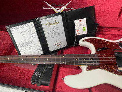 NEW! Fender Custom Shop 64 Jazz Bass NOS - Olympic White - 9.7 lbs - Authorized Dealer - G07794