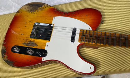 NEW! Fender 1957 Telecaster Custom Shop Reissue - Super Heavy Relic - Limited Edition - Aged Cherry Sunburst - Only 7 lbs - Handwound PIck-Ups - Authorized Dealer - G06375