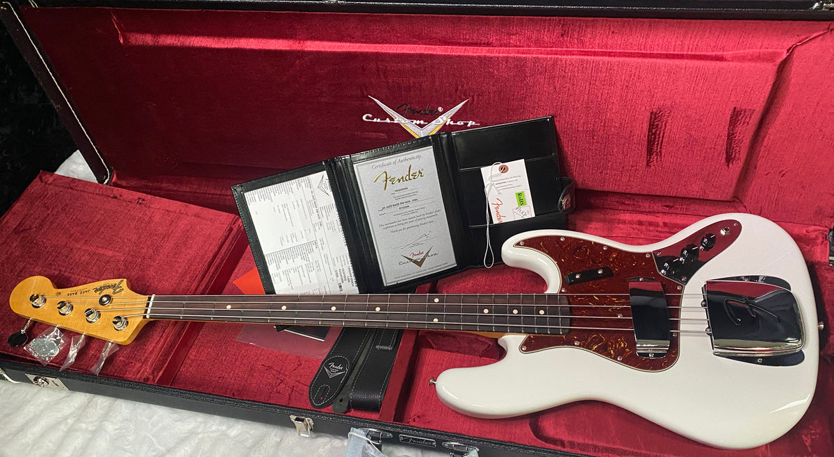 NEW! Fender Custom Shop 64 Jazz Bass NOS - Olympic White - 9.7 lbs - Authorized Dealer - G07794
