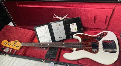 NEW! Fender Custom Shop 64 Jazz Bass NOS - Olympic White - 9.7 lbs - Authorized Dealer - G07794