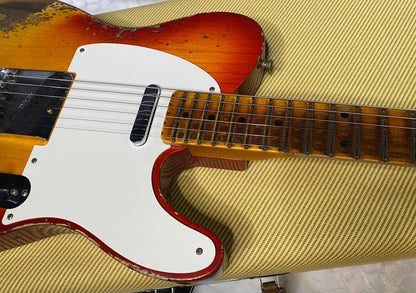 NEW! Fender 1957 Telecaster Custom Shop Reissue - Super Heavy Relic - Limited Edition - Aged Cherry Sunburst - Only 7 lbs - Handwound PIck-Ups - Authorized Dealer - G06375