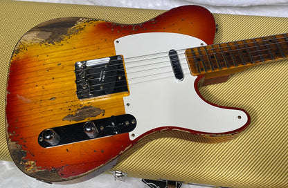 NEW! Fender 1957 Telecaster Custom Shop Reissue - Super Heavy Relic - Limited Edition - Aged Cherry Sunburst - Only 7 lbs - Handwound PIck-Ups - Authorized Dealer - G06375
