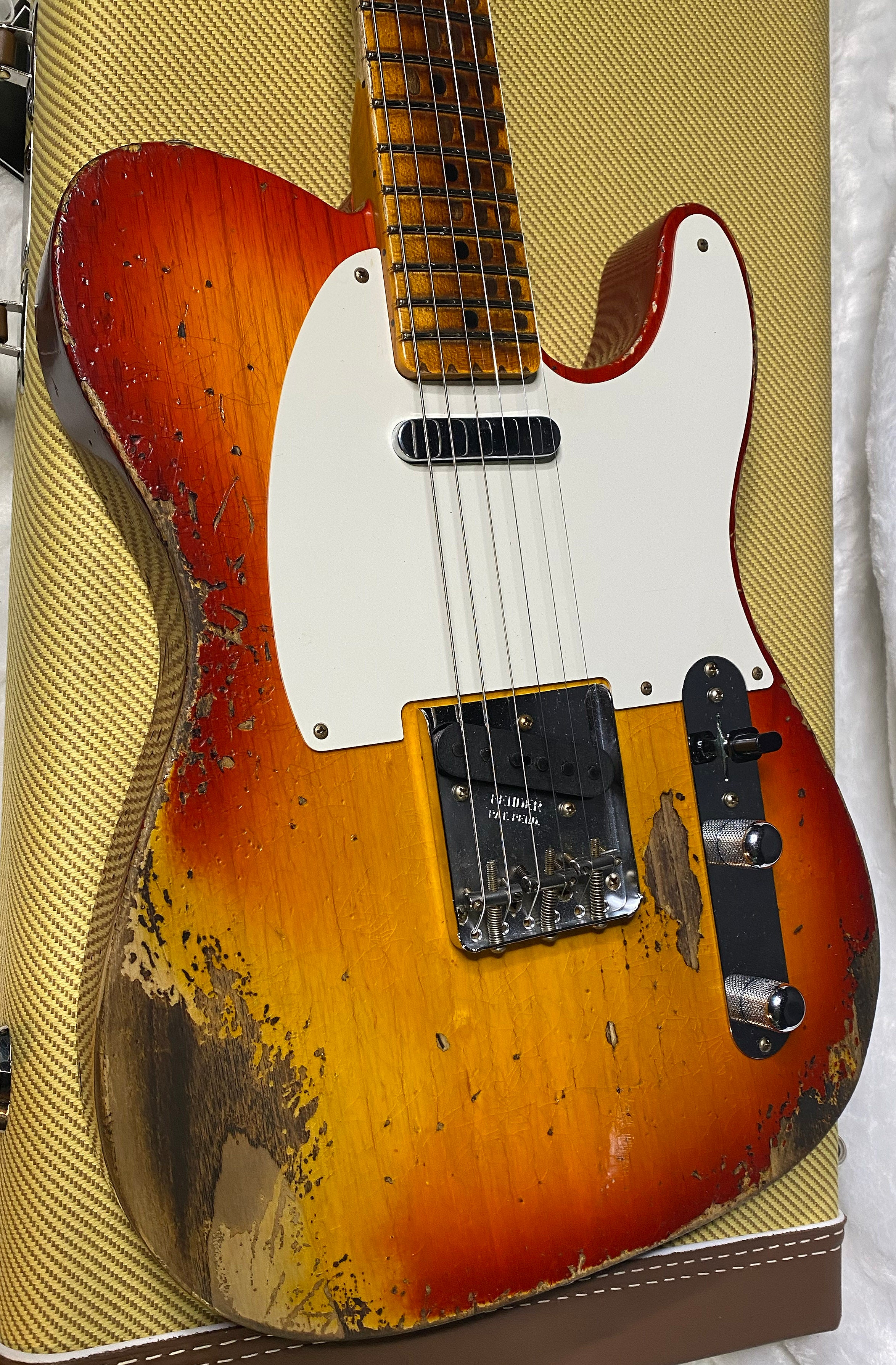 NEW! Fender 1957 Telecaster Custom Shop Reissue - Super Heavy Relic - Limited Edition - Aged Cherry Sunburst - Only 7 lbs - Handwound PIck-Ups - Authorized Dealer - G06375
