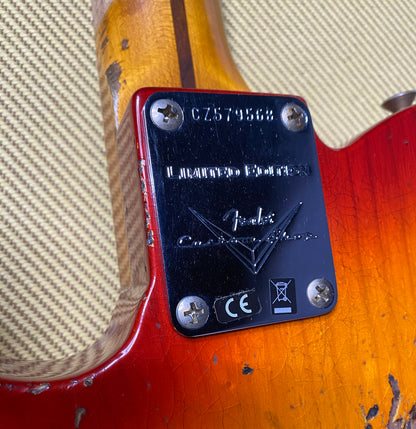 NEW! Fender 1957 Telecaster Custom Shop Reissue - Super Heavy Relic - Limited Edition - Aged Cherry Sunburst - Only 7 lbs - Handwound PIck-Ups - Authorized Dealer - G06375