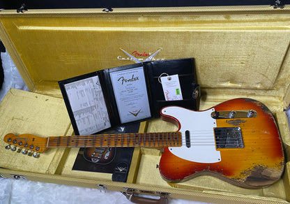 NEW! Fender 1957 Telecaster Custom Shop Reissue - Super Heavy Relic - Limited Edition - Aged Cherry Sunburst - Only 7 lbs - Handwound PIck-Ups - Authorized Dealer - G06375