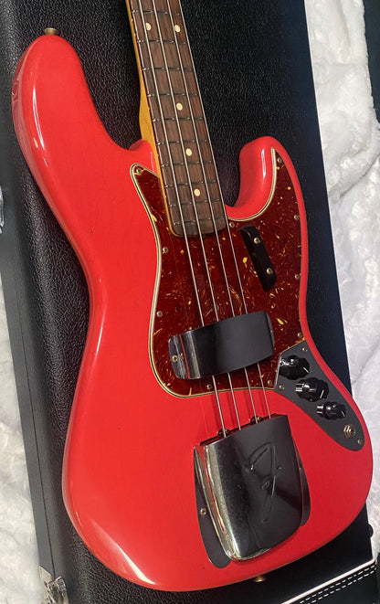 NEW! Fender Custom Shop 64 Jazz Bass Journeyman Relic - Fiesta Red - 9.4 lbs - Authorized Dealer - G07793