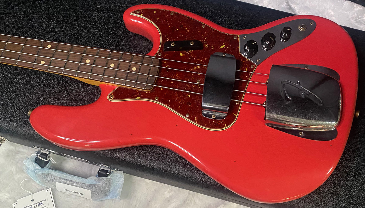 NEW! Fender Custom Shop 64 Jazz Bass Journeyman Relic - Fiesta Red - 9.4 lbs - Authorized Dealer - G07793