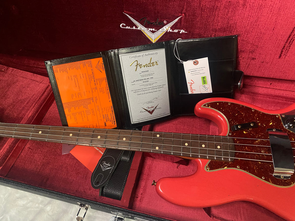 NEW! Fender Custom Shop 64 Jazz Bass Journeyman Relic - Fiesta Red - 9.4 lbs - Authorized Dealer - G07793