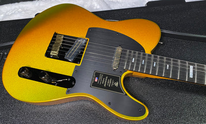 NEW! Fender 75th Anniversary American Ultra II Telecaster - Ebony Board - Liquid Gold Finish - 7.9lbs - Authorized Dealer - G07798
