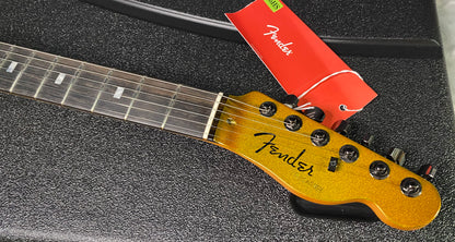 NEW! Fender 75th Anniversary American Ultra II Telecaster - Ebony Board - Liquid Gold Finish - 7.9lbs - Authorized Dealer - G07798