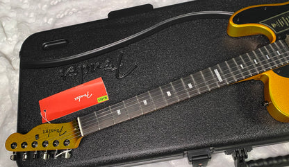 NEW! Fender 75th Anniversary American Ultra II Telecaster - Ebony Board - Liquid Gold Finish - 7.9lbs - Authorized Dealer - G07798