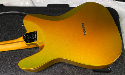 NEW! Fender 75th Anniversary American Ultra II Telecaster - Ebony Board - Liquid Gold Finish - 7.9lbs - Authorized Dealer - G07798