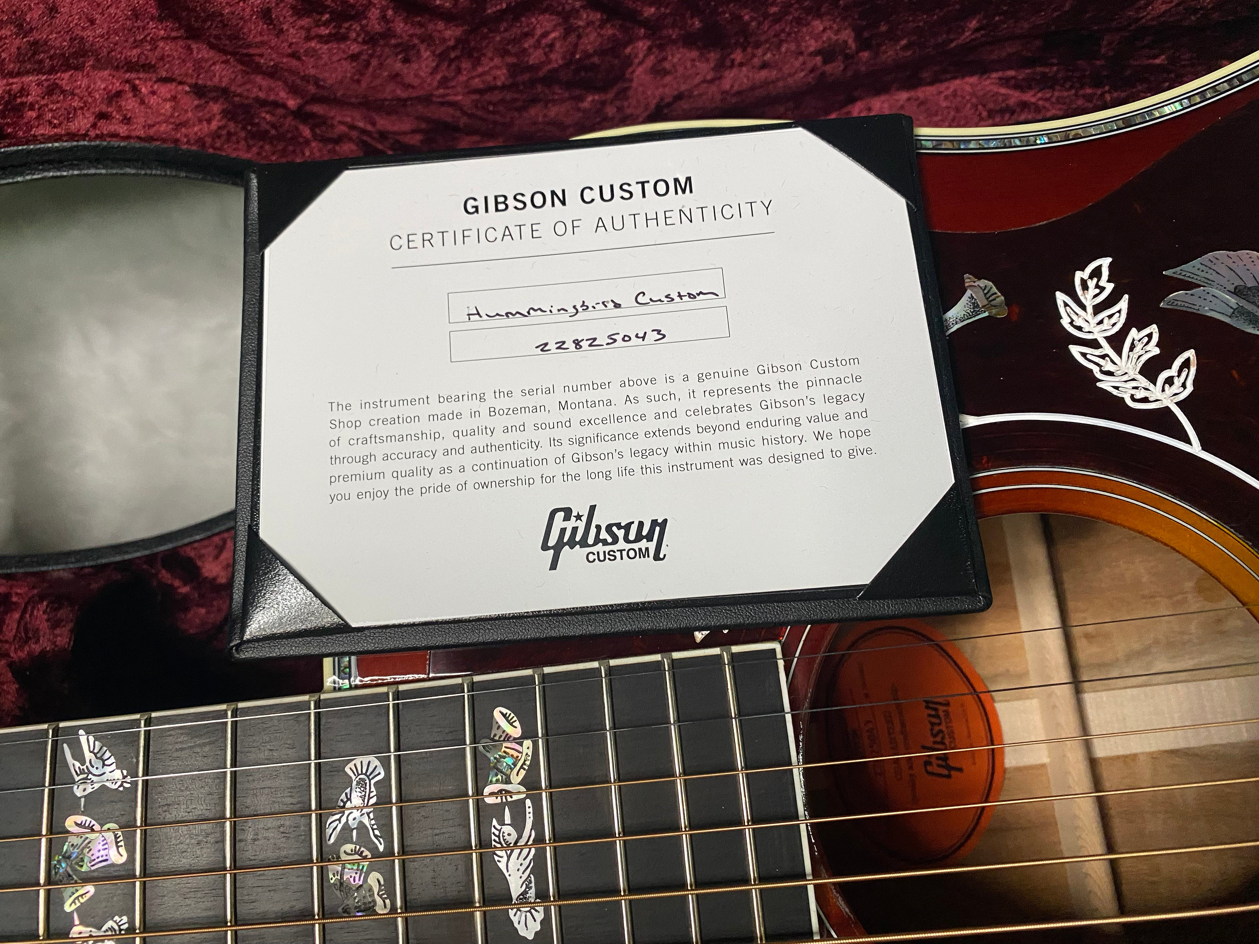 NEW! Gibson Hummingbird Custom Koa - Dealer Select - Autumnburst - Authorized Dealer - Custom Shop - 4.75 lbs - G07088