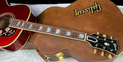 NEW! ! Gibson Custom Acoustic SJ-200 Custom Shop Acoustic-Electric Guitar - Burgundy Mist - Authorized Dealer - 5 lbs - G07806