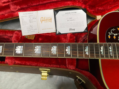 NEW! ! Gibson Custom Acoustic SJ-200 Custom Shop Acoustic-Electric Guitar - Burgundy Mist - Authorized Dealer - 5 lbs - G07806