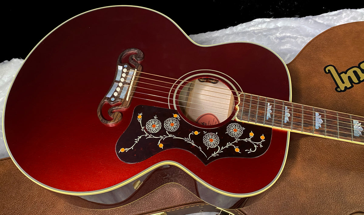 NEW! ! Gibson Custom Acoustic SJ-200 Custom Shop Acoustic-Electric Guitar - Burgundy Mist - Authorized Dealer - 4.9 lbs - G07805