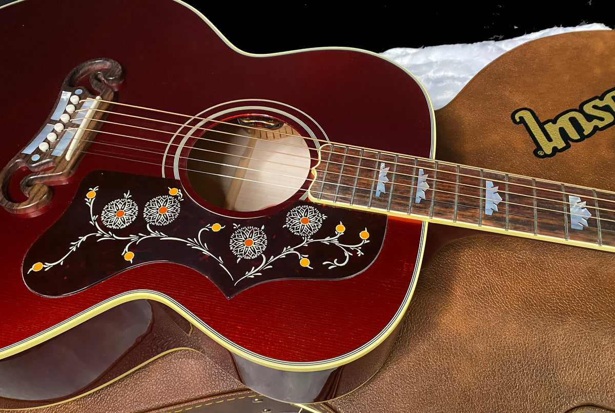 NEW! ! Gibson Custom Acoustic SJ-200 Custom Shop Acoustic-Electric Guitar - Burgundy Mist - Authorized Dealer - 4.9 lbs - G07805