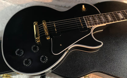 NEW! Gibson Les Paul Custom - Dealer Select - P90 Pick-Ups - VOS Ebony Finish - Custom Shop M2M - Authorized Dealer - 10.3 lbs - G07097