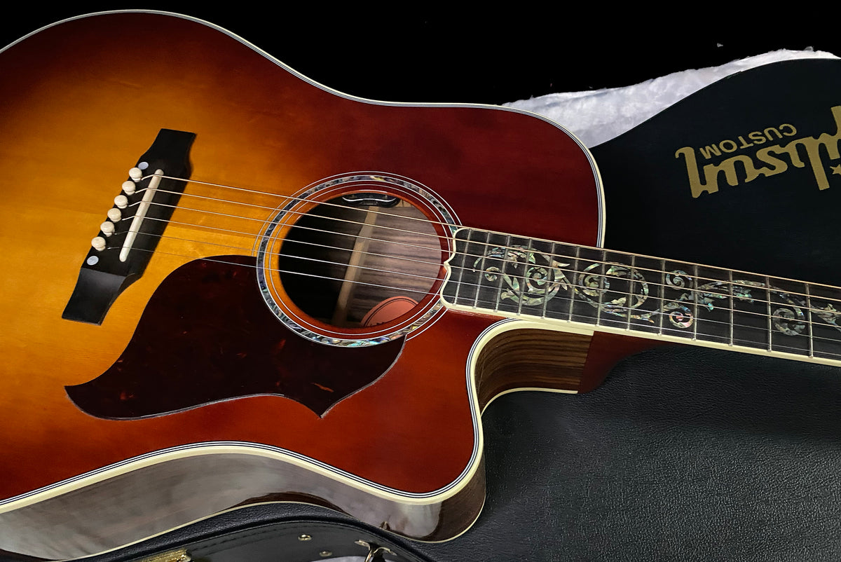 NEW! Gibson Acoustic Songwriter Custom EC Vine Acoustic-Electric Guitar - Rosewood Burst - Greatest Hits II - Authorized Dealer - G07801