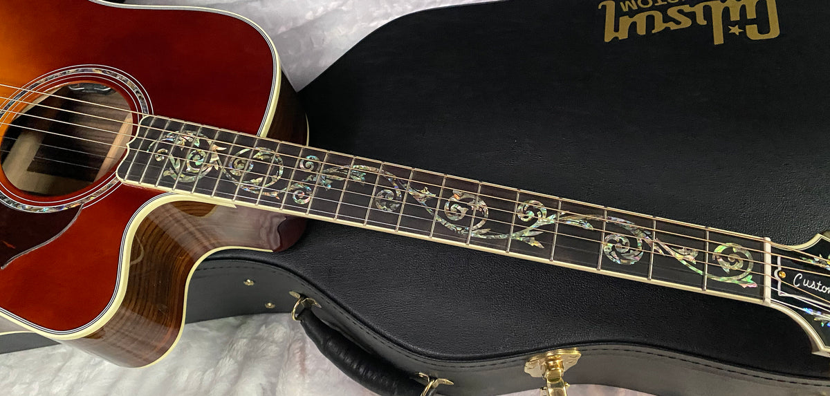 NEW! Gibson Acoustic Songwriter Custom EC Vine Acoustic-Electric Guitar - Rosewood Burst - Greatest Hits II - Authorized Dealer - G07801