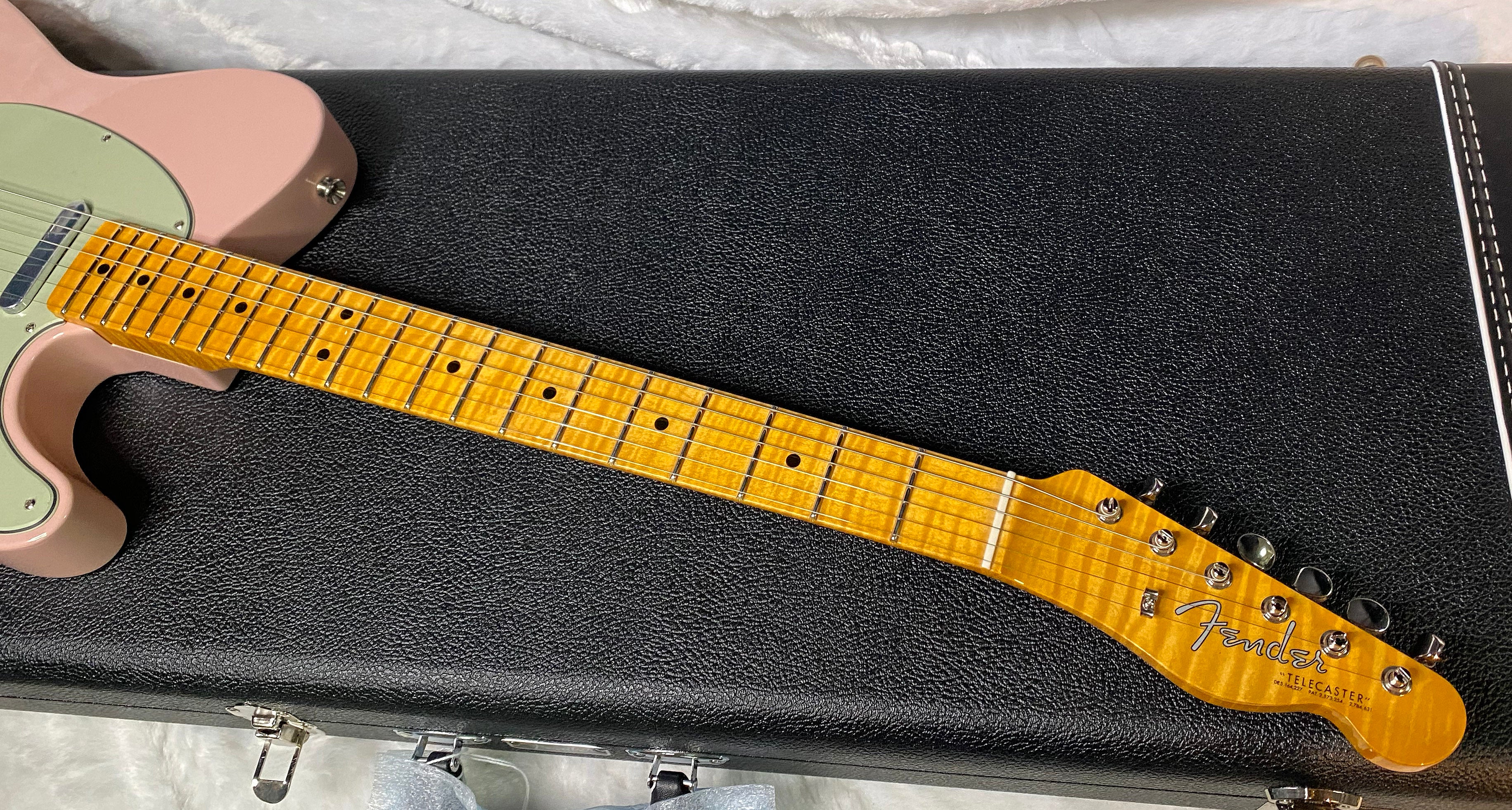 NEW! Fender Custom Shop Flamethrower Telecaster Custom - NOS - Modern Specs - Texas Special Pick-Ups - AAAA Flamed Neck - Shell Pink - Authorized Dealer - 7.5lbs - G07105