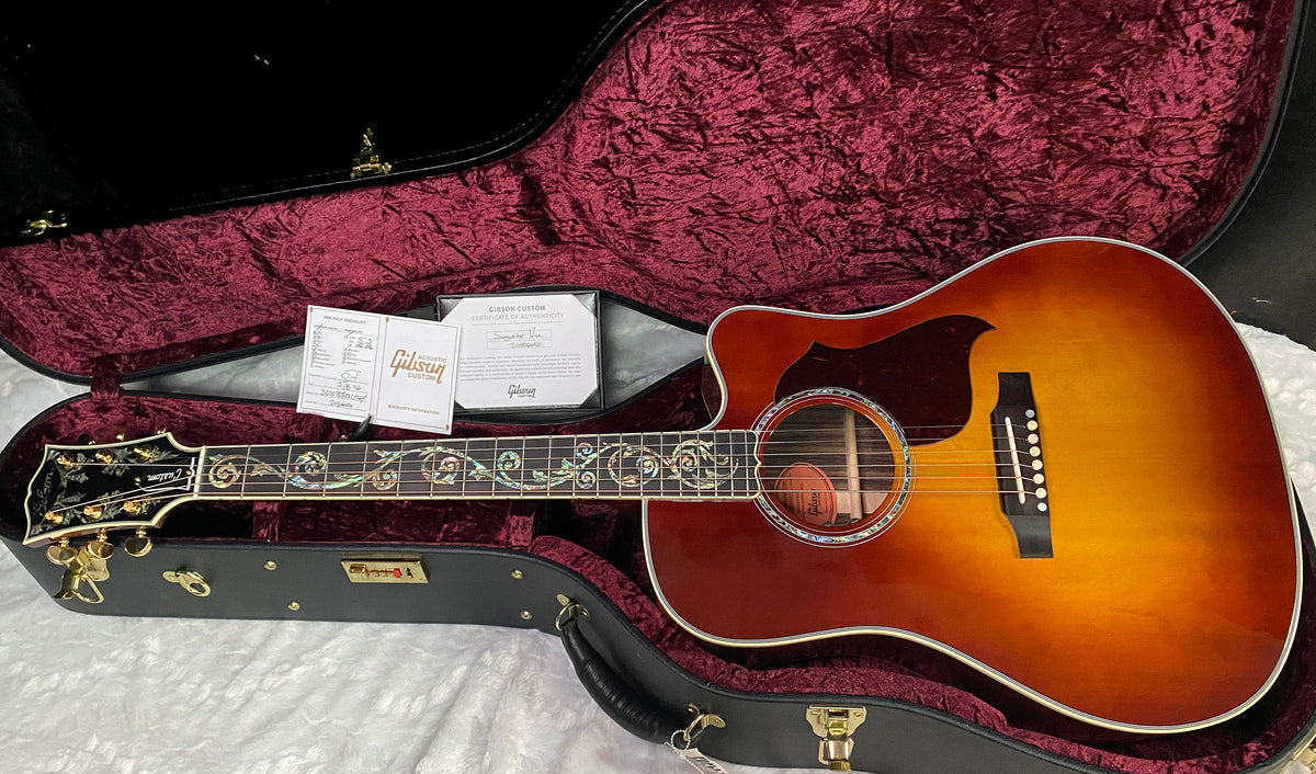 NEW! Gibson Acoustic Songwriter Custom EC Vine Acoustic-Electric Guitar - Rosewood Burst - Greatest Hits II - Authorized Dealer - G07801