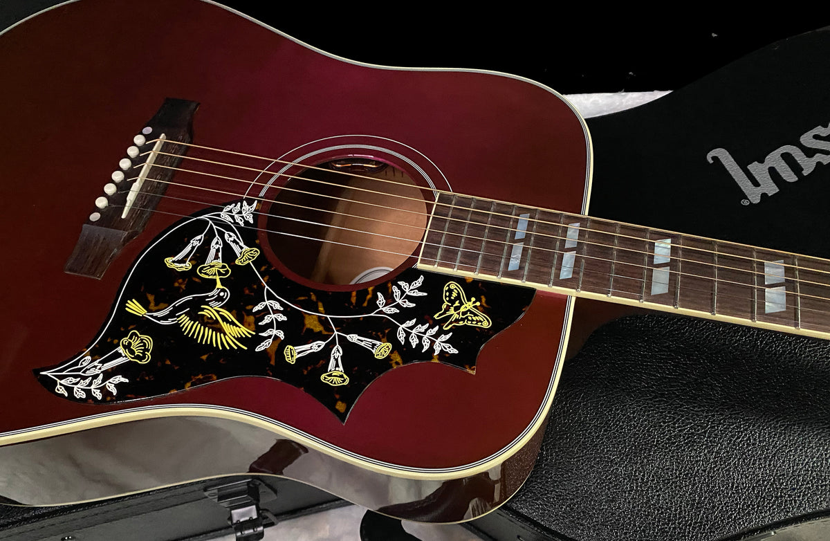 NEW ! Gibson Acoustic Hummingbird Standard Acoustic-Electric Guitar - Wine Red - 4.5lbs - G07804