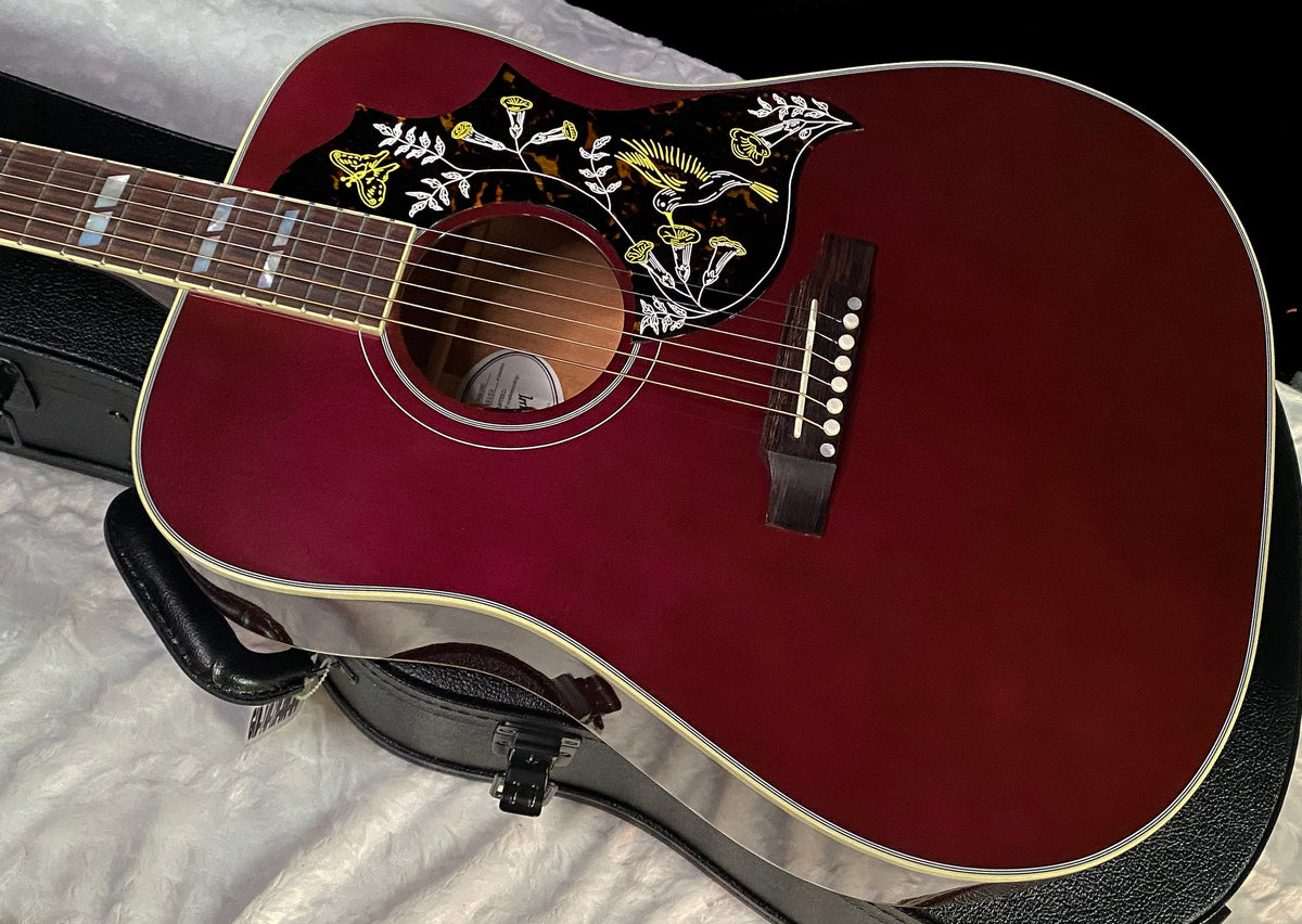 NEW ! Gibson Acoustic Hummingbird Standard Acoustic-Electric Guitar - Wine Red - 4.5lbs - G07804