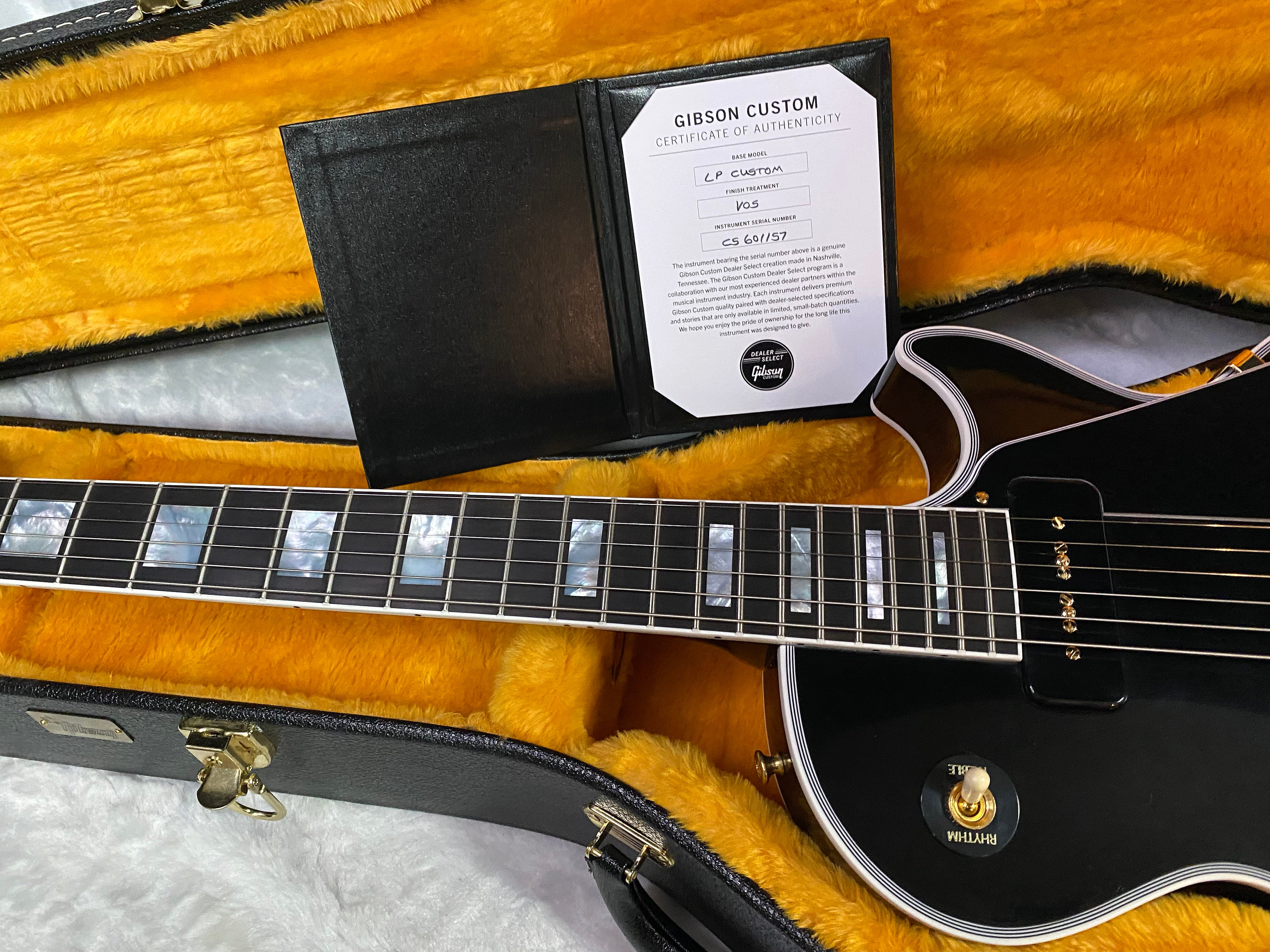 NEW! Gibson Les Paul Custom - Dealer Select - P90 Pick-Ups - VOS Ebony Finish - Custom Shop M2M - Authorized Dealer - Only 9.1 lbs - G07099