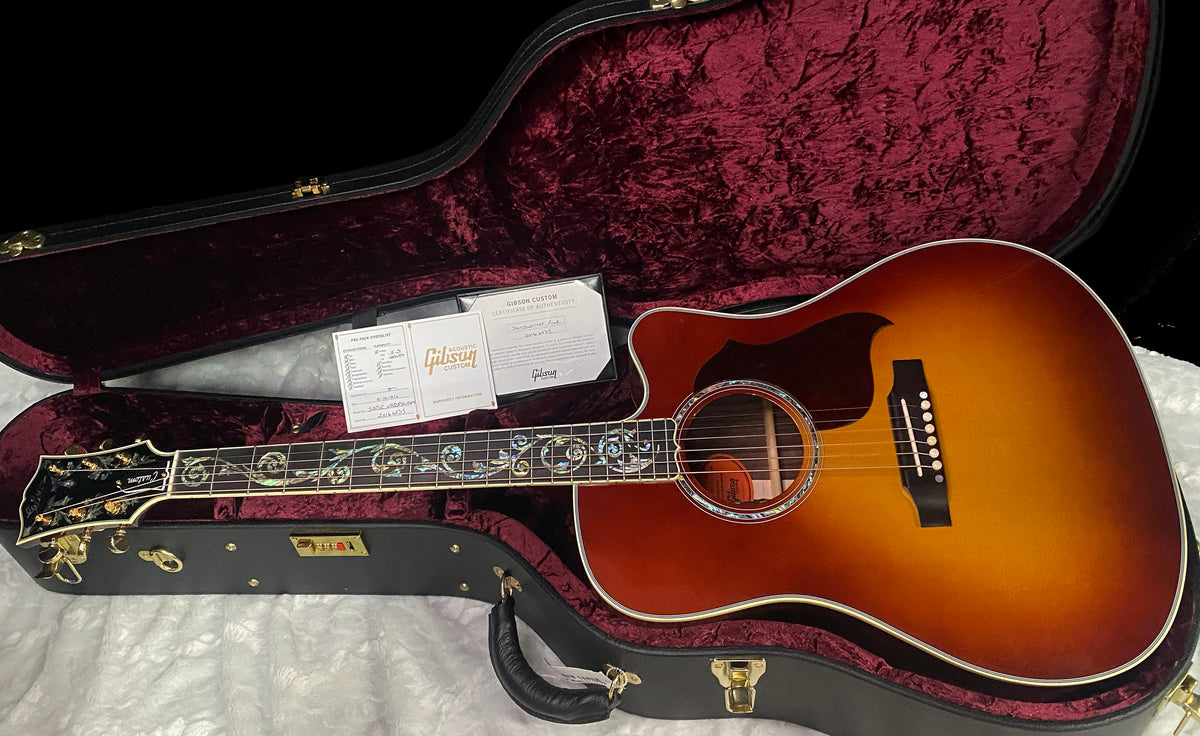NEW! Gibson Acoustic Songwriter Custom EC Vine Acoustic-Electric Guitar - Rosewood Burst - Greatest Hits II - Authorized Dealer - G07821