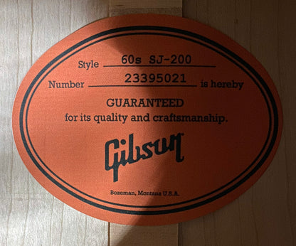 NEW! ! Gibson SJ-200 Original Acoustic Electric - Vintage Sunburst - Authorized Dealer - 5.3 lbs - G06402