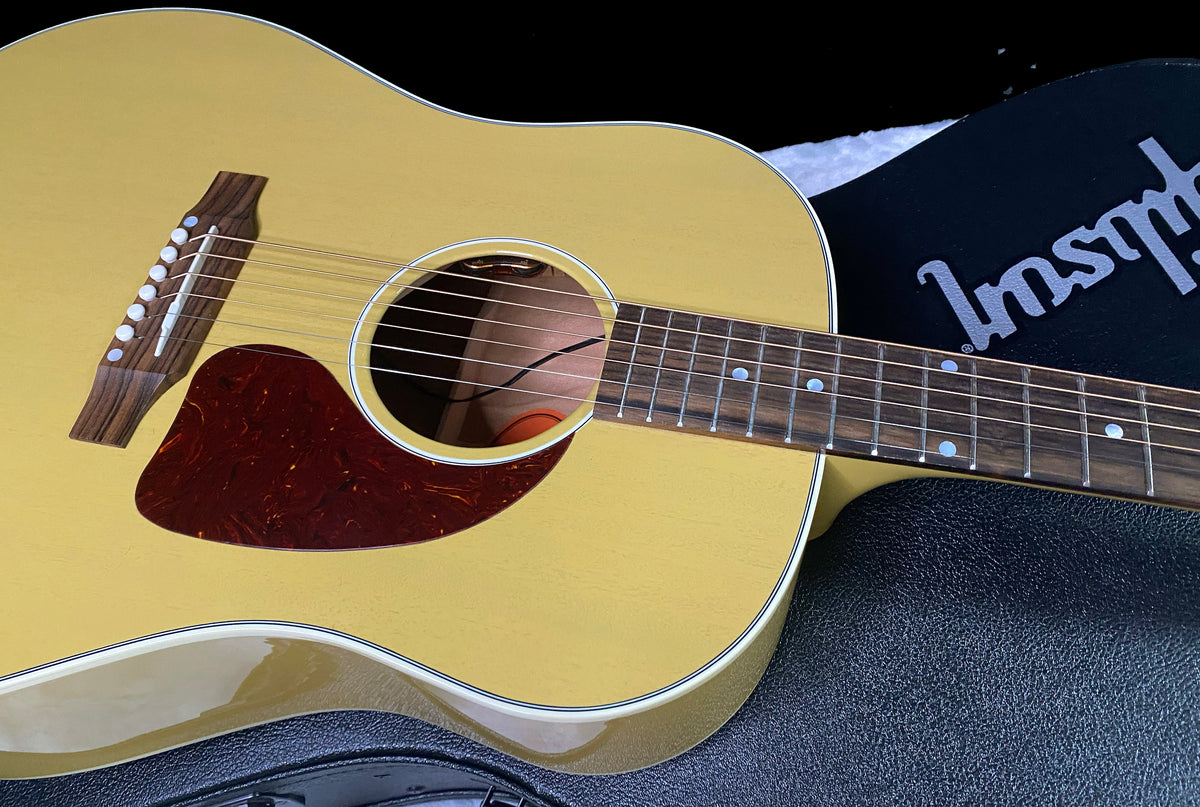NEW! Gibson Acoustic J-45 All Mahogany Acoustic-Electric Guitar - TV Yellow - Authorized Dealer - 4.65lbs - G07812