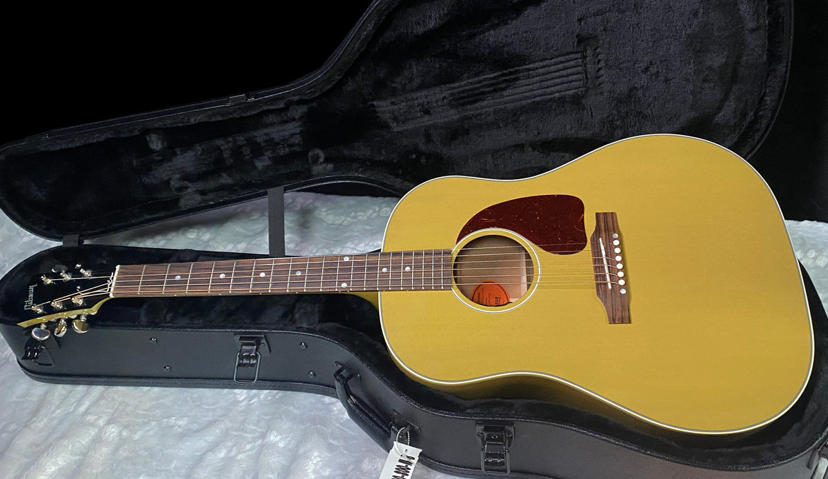 NEW! Gibson Acoustic J-45 All Mahogany Acoustic-Electric Guitar - TV Yellow - Authorized Dealer - 4.65lbs - G07812