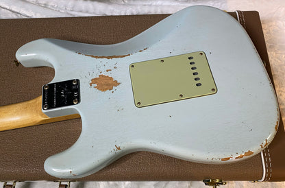 NEW! Fender Limited Edition Custom Shop 1960 Stratocaster Relic - Aged Sonic Blue - Matching Peg Head - 7.8lbs - Authorized Dealer - G07113